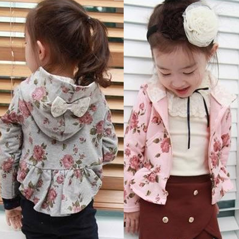 2013 new arrival wholesale 5piece/lot Hot sell,High quality,Fashion,Lovely rose pattern children outerwear+Free shipping