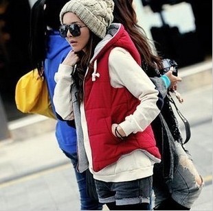 2013 new arrival women casual outerwear thickening wadded jacket w hood cotton-padded jacket short design wadded jacket