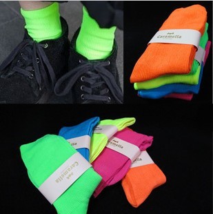 2013 New Arrival Women Men's Fluorescent Socks,Short Sock,Fashion Socks 5pairs/Lot,Free Shipping