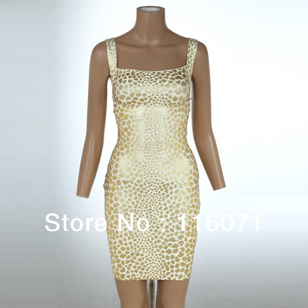 2013 NEW ARRIVAL Women's Bronzing DRESS PRINT Bandage Dress Celebrity Cocktail formal and prom Party Evening Dresses dropship HL