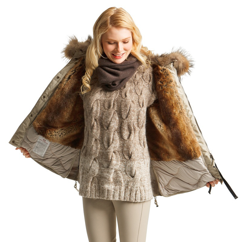 2013 New Arrival Women's Down Coat down jacket Overcoat medium long down Parkas raccoon collar Cap hat Pa Ja Mas 803