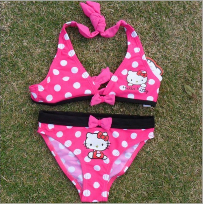 2013 New arrive lovely baby Girl's bikini /Children's Swimming Suits/Girl's Bow Swimwear hot selling 5 sizes 3-9y/2pc In Sets