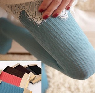 2013 New arriver  lady tight thin coarse vertical stripe pantyhose socks multicolour multicolor