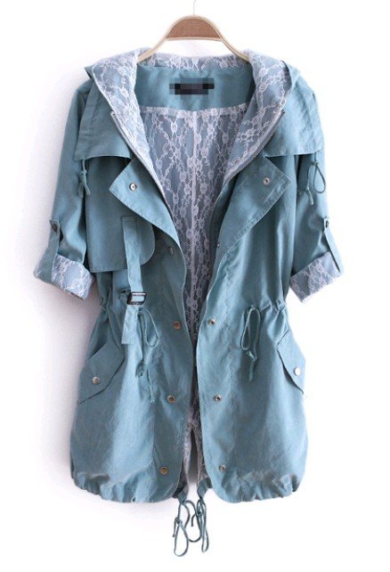 2013 new autumn women outerwear fashion formal with a hood medium-long straight female trench