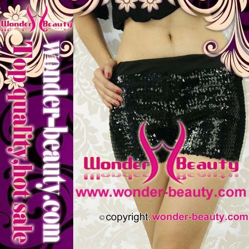 2013 New Black  sequin sexy hot pants for lady