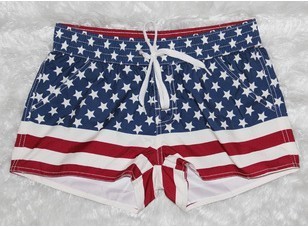 2013 new Bluepoint american flag women's beach pants lovers casual shorts quick-drying shorts