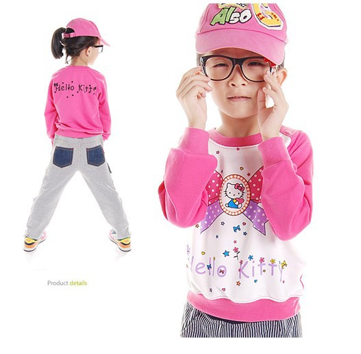 2013 new cartoon mei red printed pure cotton terry who long sleeve clothes free postage