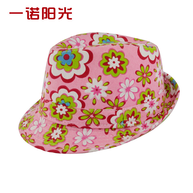 2013 New Casual fedoras jazz hat rustic flower graphic patterns women's fashion hat Free shipping