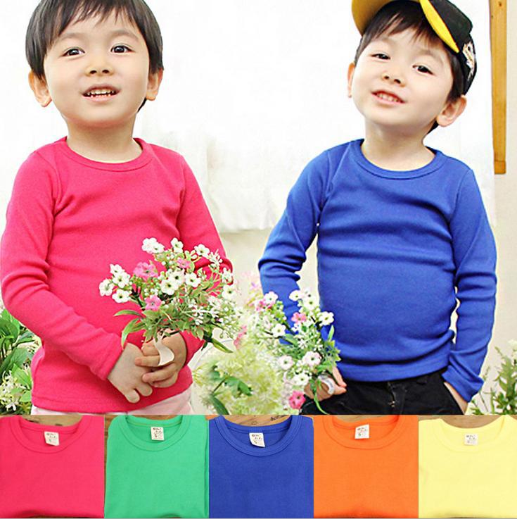 2013 New! Children's candy-colored long-sleeved T-shirt YY1193490277