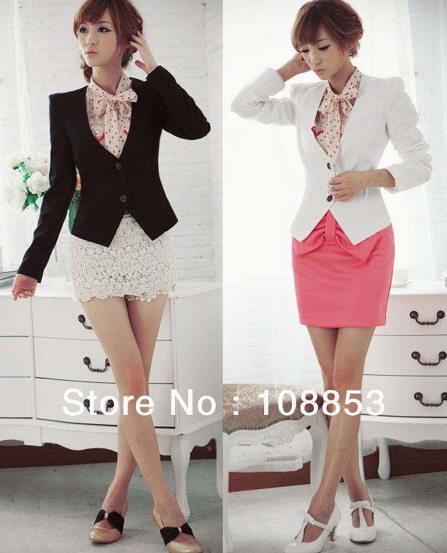 2013 New Coats Women's Ladies Outwear OL Style Long Sleeve Coat Small Suit Blazers Free Shipping CMO-0025