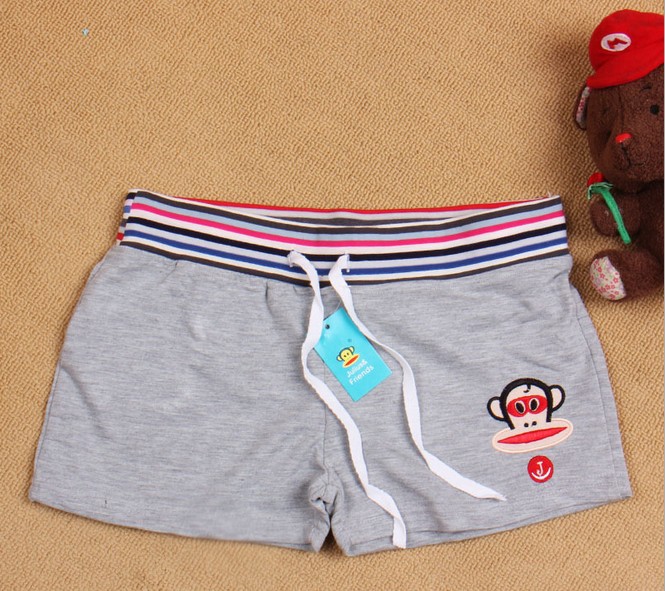 2013 new cute cartoon wearing a hat mouth monkey the heatwave pants cotton thread Shorts