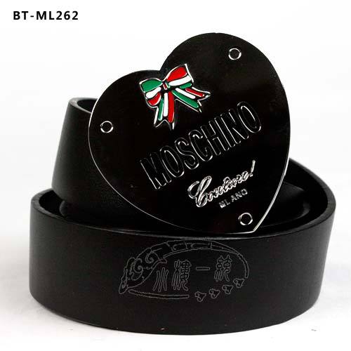 2013 new designer belts moschinos belt brand Heart-shaped Buckle Genuine Leather 1.5" Black Belts ghi BT-ML262 wei