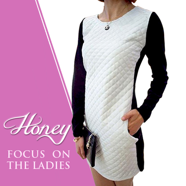 2013 New Dress Free Shipping bud Cotton Patchwork Faux  Mini Leather  Dress Women  Ladies Fashion Knitted  Casual Dress 1358