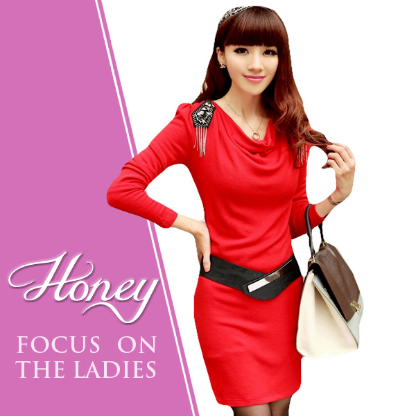 2013 New Dress Free Shipping Office  Ladies Skinny  Dress Cute Casual Dress No 3898