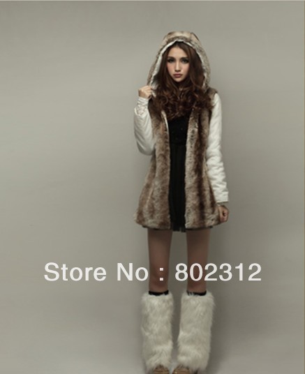 2013 new edition Fashion Women Winter Warm fur Coat Outerwear /trench coats