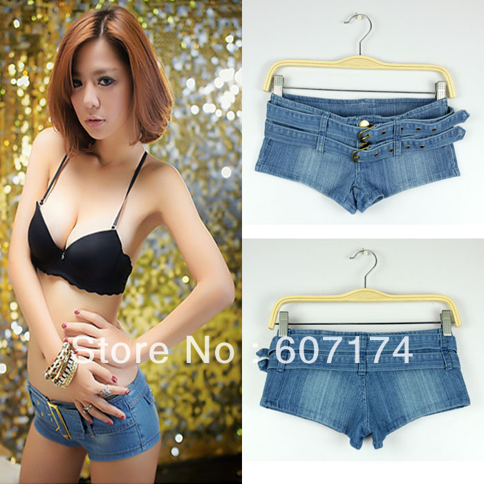 2013 New European Style Sexy Ladies bottom low-waist Denim shorts provocatively super sexy jeans shorts #2399