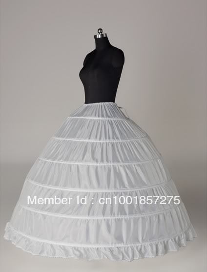 2013 new fashion bride bridesmaid accessories 6-HOOP White Petticoat Wedding Gown Crinoline Petticoat Skirt