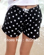 2013 New Fashion Free shipping beach Shorts for women Starry sky Five-pointed star Sports shorts loose