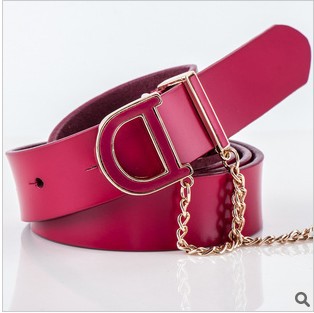2013 NEw Fashion free shipping black women/men genuine leather belt,lady cow leather belt with buckle,