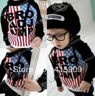 2013 new fashion good design children baby clothing boy and girl clothes letter hoodies for spring season