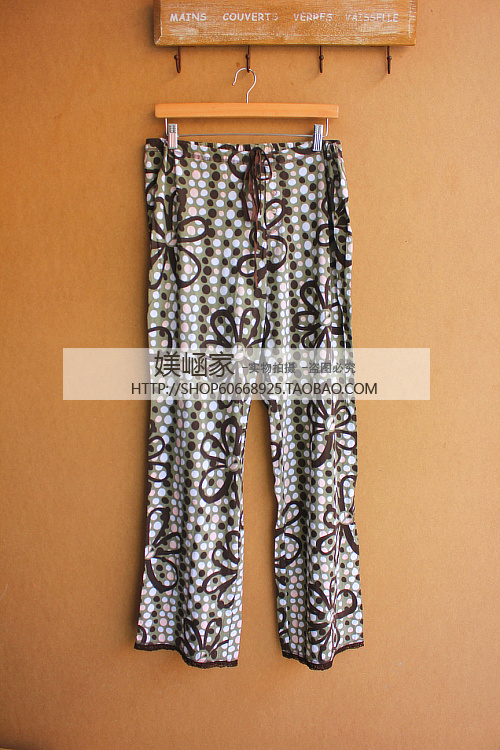 2013 new Fashion lounge pajama pants elastic strap trousers autumn thin loose plus size fashion for women