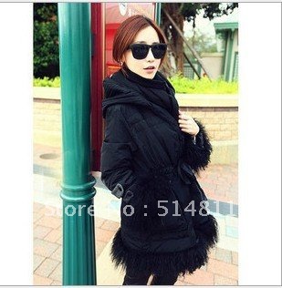 2013 new fashion removable cap double-breasted long Womens down coat  free shoping 003