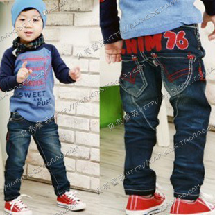 2013 new fashion wholesale jeans baby for girls and boys panties trousers children's clothing garment