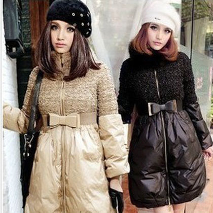 2013 New Fashion winter women Thickening  warm down coat    slim sweet fox fur white duck   down jacket