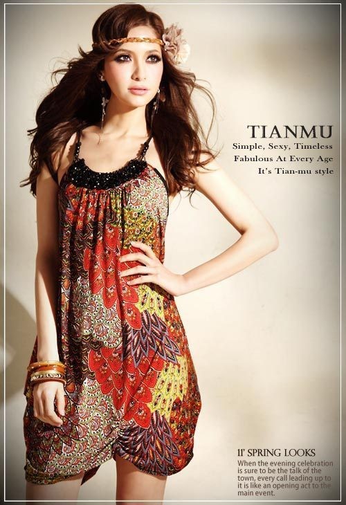 2013 New Fashion Women Beach Bohemian Dress For Women Ladies Sleeveless Skirt Free Shipping