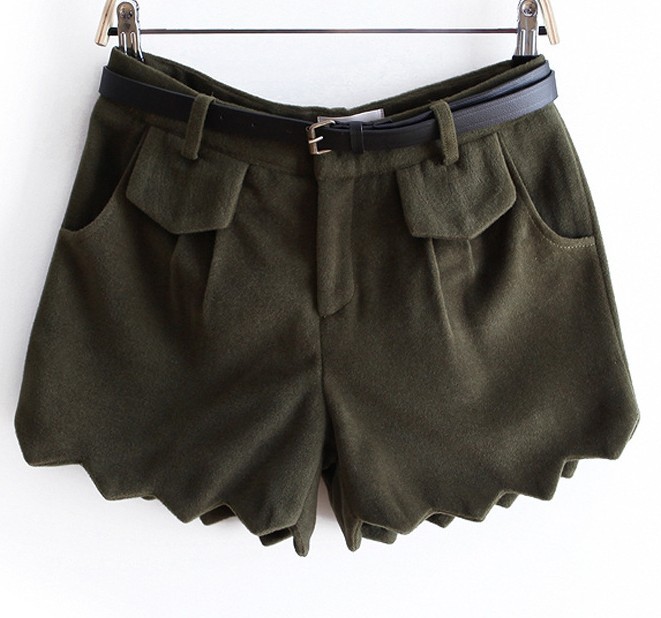 2013 new fashion Womens casual woolen shorts pants elegant Ruffles shorts sexy slim high quality designer shorts