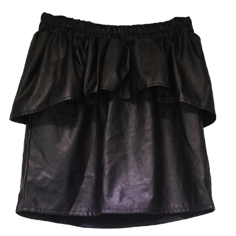 2013 New Four seasons all-match slim short skirt bud skirt leather skirt