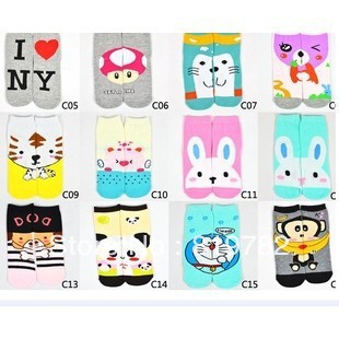 2013 new freeshipping 10pairs/lot casual socks cartoon socks AB socks (long) style randomly send
