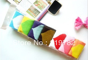 2013 new freeshipping wholesale 7pairs/bag Love week socks seven pairs seven day a good mood  women's cotton short sock