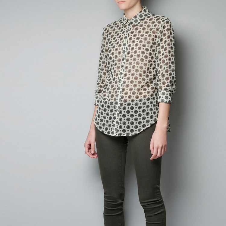 2013 New Geometric Design Women Shirts 9100