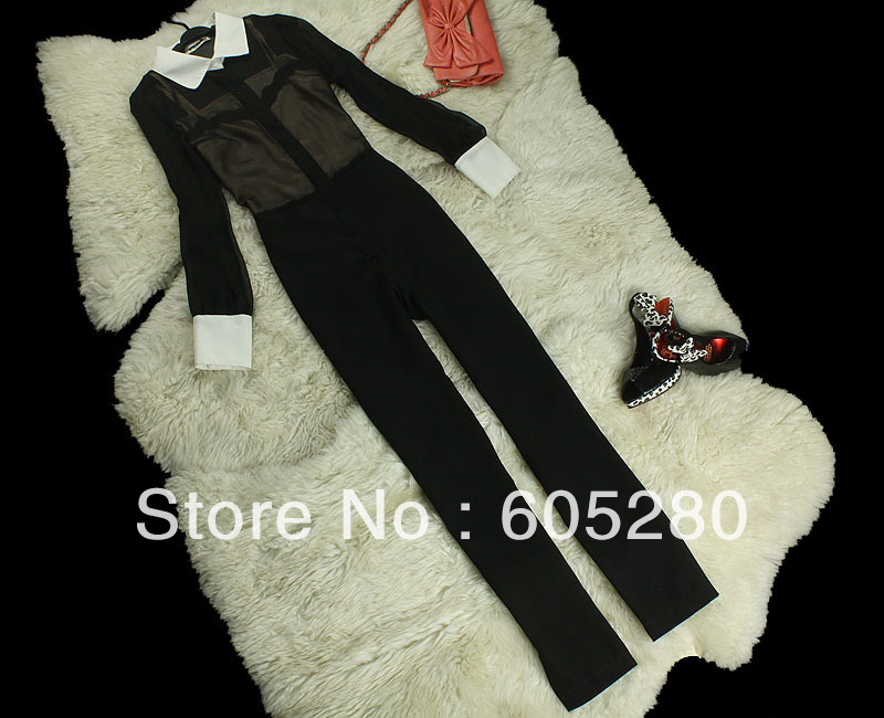 2013 new Georgette splicing anti-wrinkle fiber conjoined twin pants SML