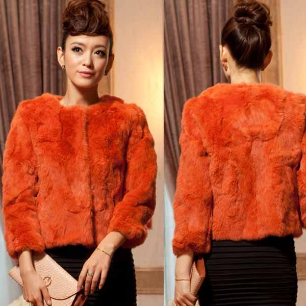 2013 New high quality Women's cony hair,100% real rabbit fox fur coat jacket overcoat topcoat ,M,L,XL,XXL,free shipping,JC-W020