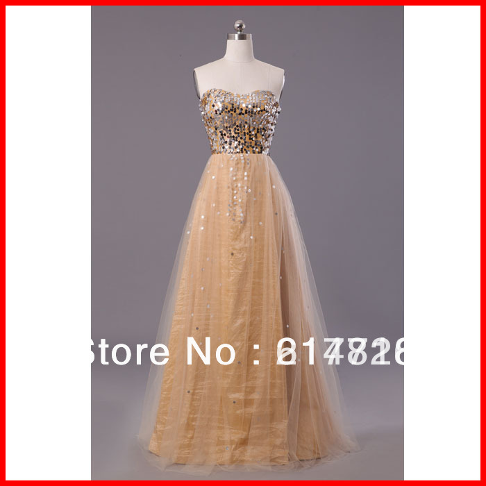 2013 new Hot sale Prom Dress Ankle length Evening Dress charming sweetheart neckline