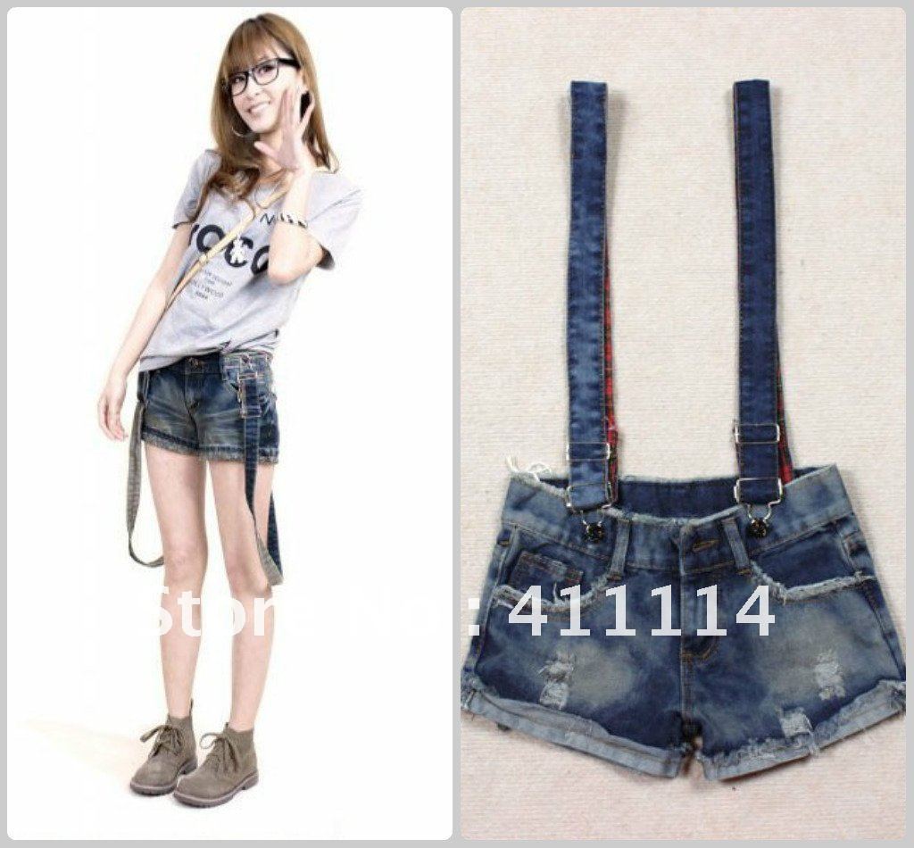 2013 new hot summer Fashion Cozy women clothes Piece shorts Strap worn flange Jeans jumpsuit Rompers Pants T-shirt