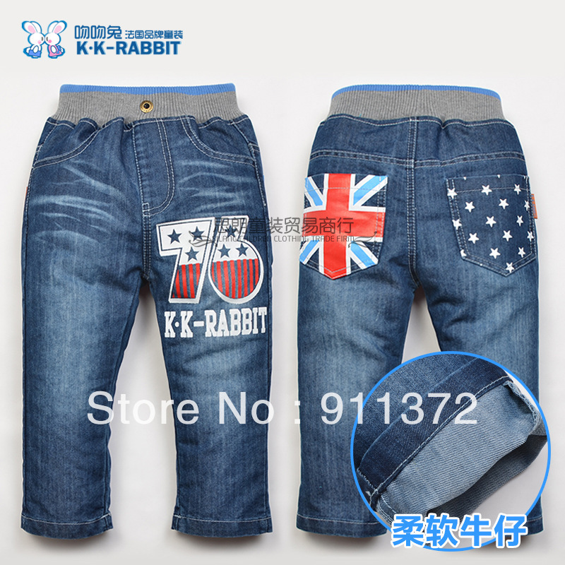 2013 new KKRABBIT spring models children's clothing children jeans boys 'and girls' pants SL1358