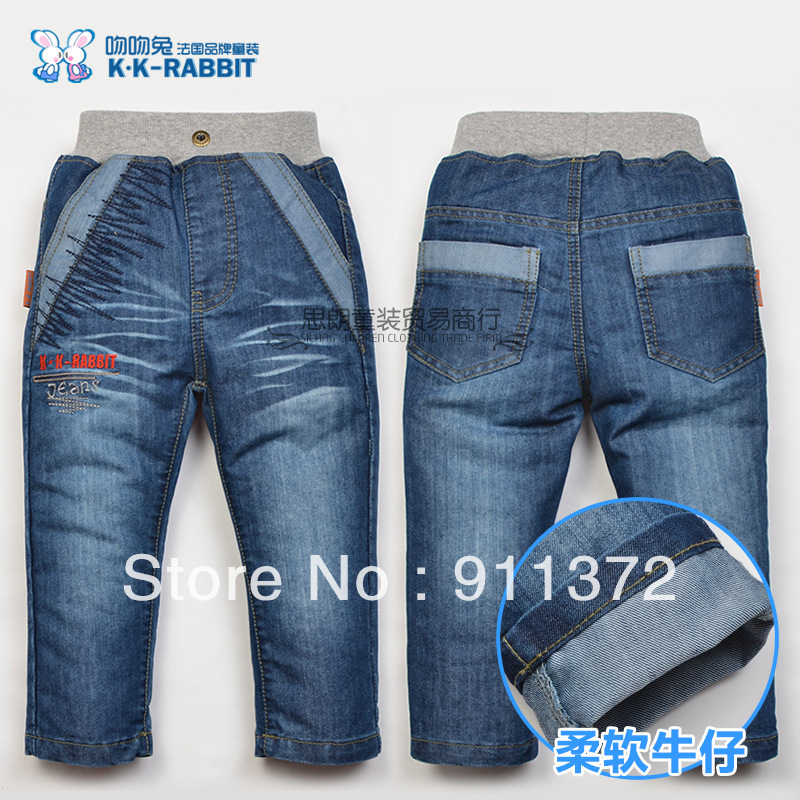 2013 new KKRABBIT spring models children's clothing children jeans boys 'and girls' pants SL1360