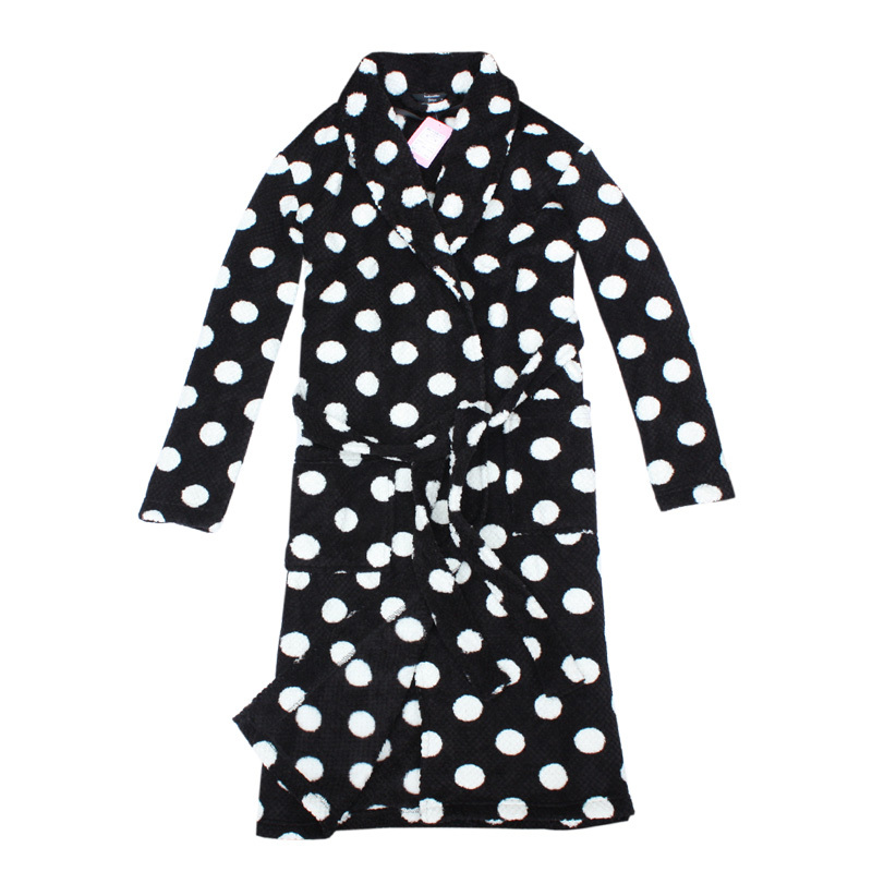 2013 new Lovers design small plus size dot coral fleece sleepwear robe bathrobes 486