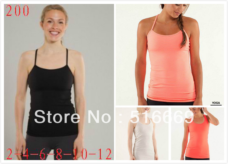 2013 NEW Lululemon tanks yoga sling cotton tank for ladies Camisoles LULU Lemon dropshipping ok