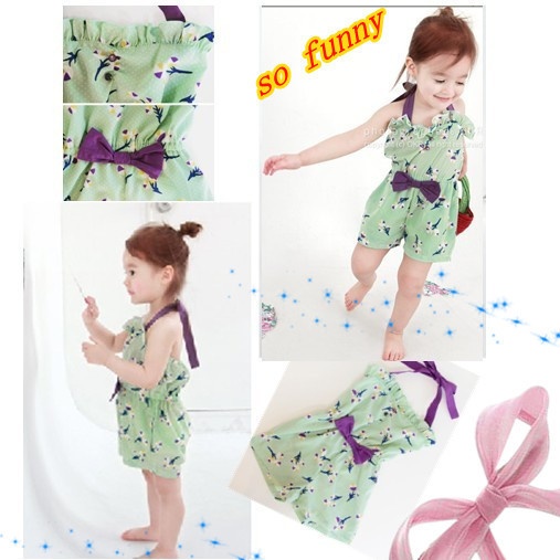 2013 New Model,baby girls bowknot lovely braces conjoined twin pants, in stock,free shipping,100%cotton