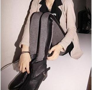 2013 new New women on both sides of the fight leather stitching leggings