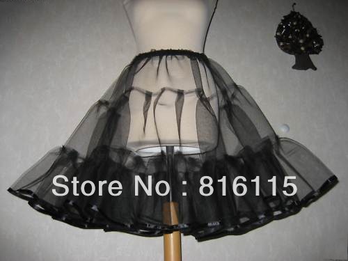 2013 new products fashion beautiful  black organza with ribbon   mini petticoat