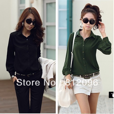2013 new Promotions hot trendy cozy women blouse shirts jacket T-shirt Fashion Korean grab wrinkle imitation silk stretch