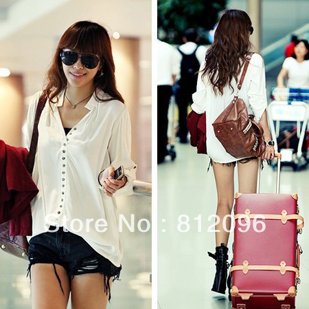 2013 new Promotions hot trendy cozy women blouse shirts jacket T-shirt Fashion Korean upscale exquisite single-breasted leisure