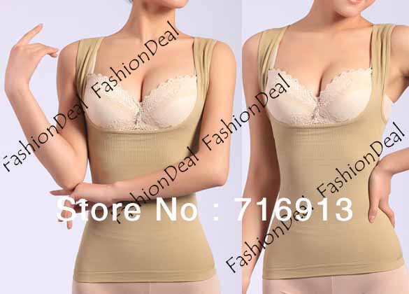 2013 New Slimming Control Body Shaper Underbust Firm Tummy Control Vest Shape Top Wear Waspie M/L Free Shipping 3707