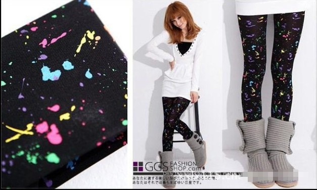 2013 new spray paint print line bar thin tights render socks