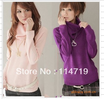 2013 NEW Spring Hot-selling Fashion Women's Ladies Clothing all-match woolen knitwear basic sweater Free Shipping